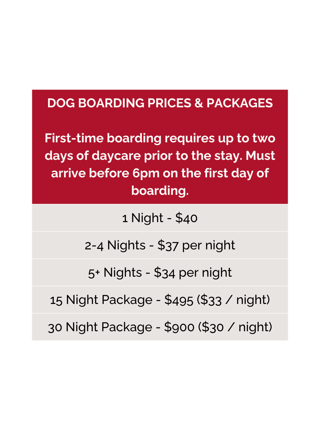 Boarding pricing 2025 - mobile Boarding pricing 2025 - mobile