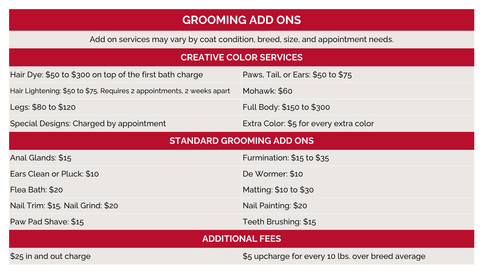 Grooming addons 2026 - desktop - updated