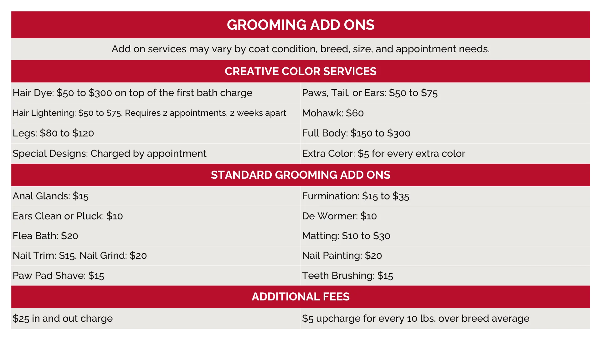 Grooming addons 2026 - desktop - updated