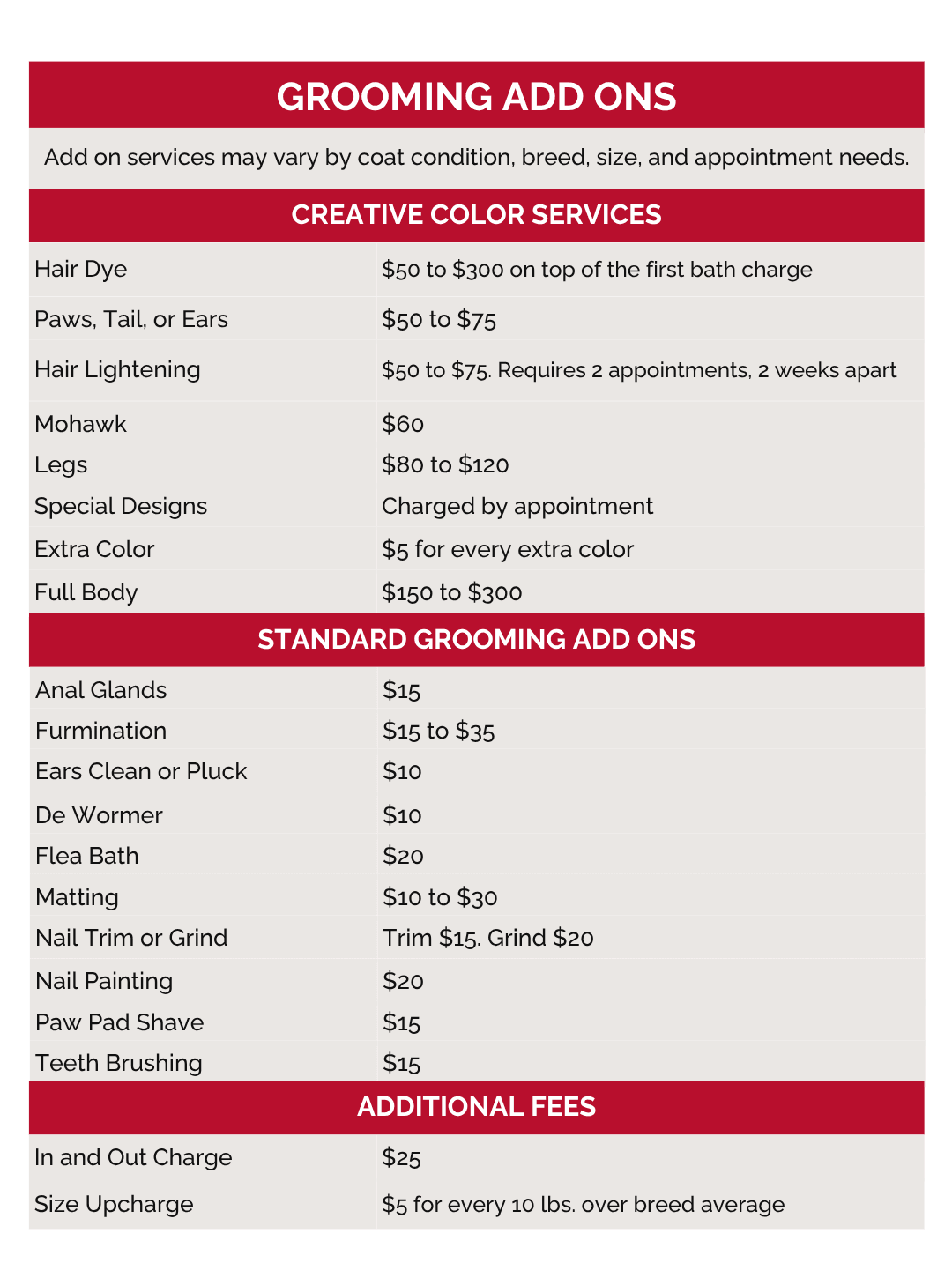 Grooming addons 2026 - mobile