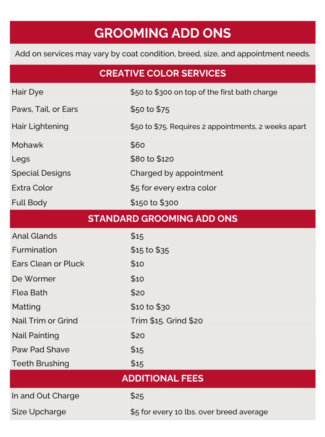 Grooming addons 2026 - mobile