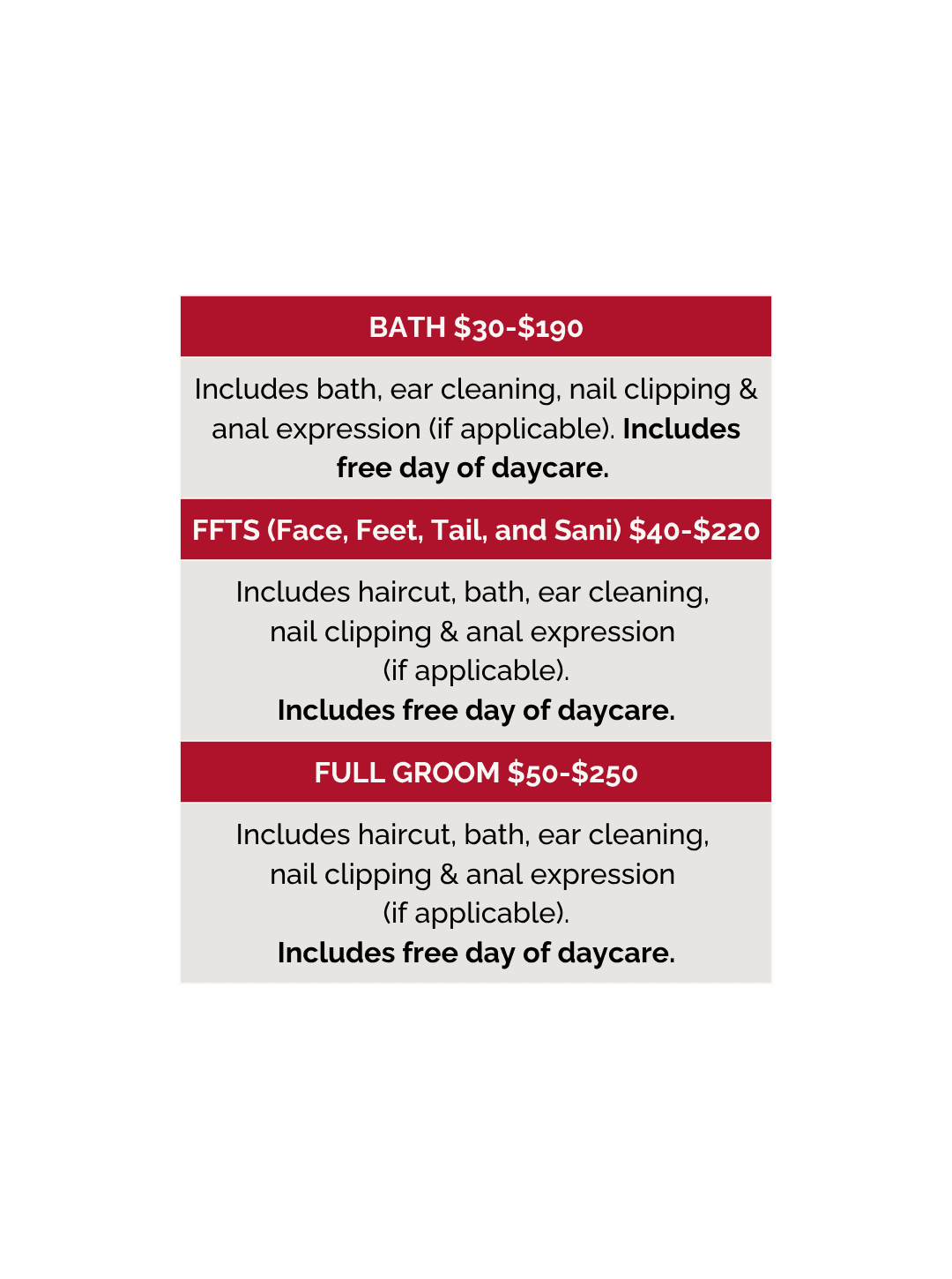 Grooming pricing 2026 - Updated June 2026 - 1080x1920